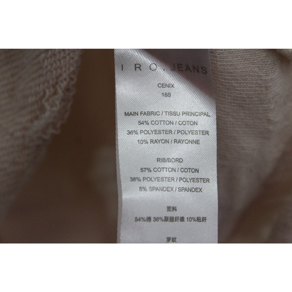 IRO Jeans Sweater Womens‎ XS Cenix Distressed Knit Cropped Frayed Cream - Picture 4 of 7